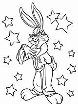 Bunny Coloring Looney Bugs Pages Tunes Star Choose Board Printable sketch template