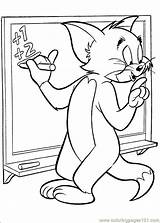 Jerry Tom Coloring Pages Printable Color Cartoons Math sketch template