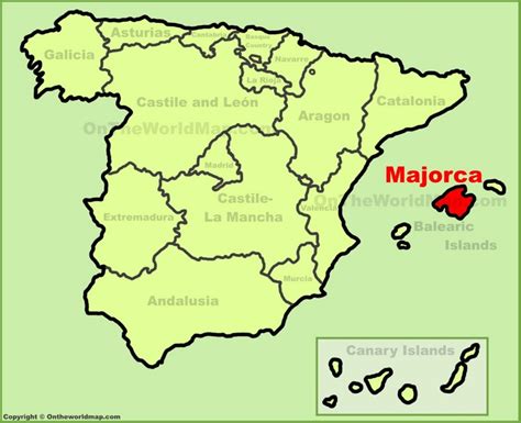 majorca location   spain map