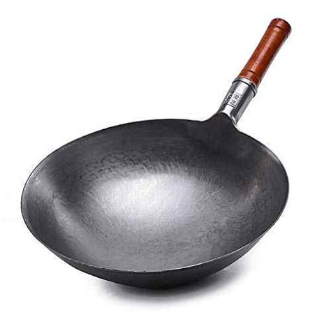 12 5inch Carbon Steel Wok Profession Chinese Traditional Hand Hammered