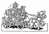 Carriage Coloring Pages Transportation Printable Drawing sketch template