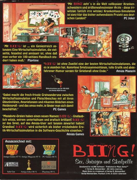 Biing Sex Intrigue And Scalpels 1995 Box Cover Art Mobygames