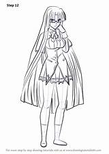 Dxd School High Tsubaki Shinra Draw Drawing Step Tutorials Anime Drawingtutorials101 Manga sketch template