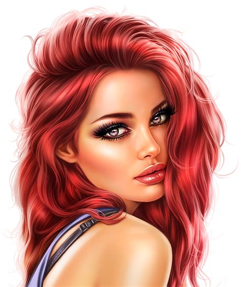 portréty rubrika chmyrinka2 red hair cartoon redhead art girls