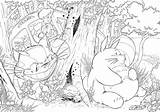 Totoro Coloring Pages Printable Ghibli Studio Colouring Anime Sheets Book Adult Miyazaki Neighbor Ponyo Lineart Sheet Choose Board Pokemon Popular sketch template