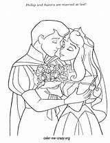 Princess Wedding Coloring Disney Prince Pages Sleeping Beauty Wishes Belle Printable Princesses Phillip Charming Their Prepared Help Big Queen King sketch template