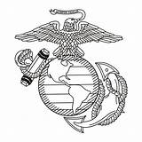 Globe Anchor Eagle Drawing Marine Right Clipart Corps Ega Logo Usmc Decal Tattoo Drawings Anchors Cliparts Sketch Corp Getdrawings Library sketch template