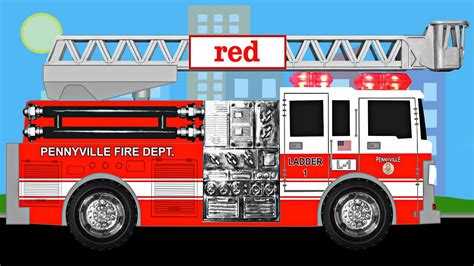 firetruck colors learning color fire trucks  kids youtube