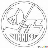Jets Winnipeg Draw Hockey Logos Drawing Nhl Step Drawdoo Tutorials sketch template