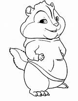 Theodore Alvin Chipmunks Tender Pages Pages2color Cookie Copyright sketch template