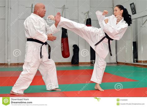 Self Defense Karate Lesson Editorial Stock Image Image Of Fight 31222609