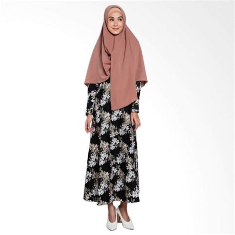 baju gamis motif bunga  ragam muslim