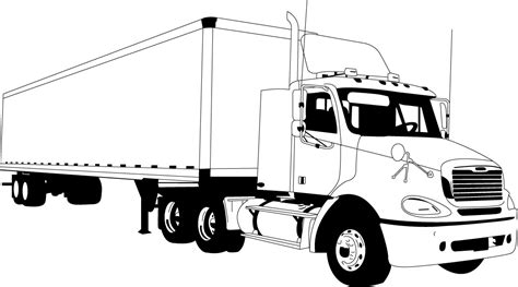 draw  tractor trailer truck