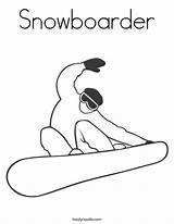 Coloring Snowboarder Snowboard Template Outline Favorites Login Add Twistynoodle Noodle Change sketch template