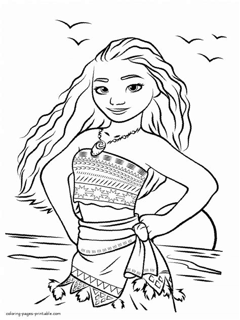 cute moana coloring page coloring pages printablecom