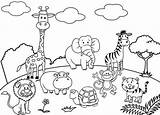 Zoo Coloring Pages Animal Printable Kids Baby Preschool Cute Cartoon Children Drawing Book sketch template