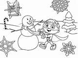Whyatt Beanstalk Coloring Snowman Make Big Superwhy sketch template