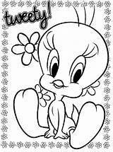 Tweety Coloring Bird Pages Printable Kids Baby Colouring Valentine Cartoon Kleurplaat Disney sketch template