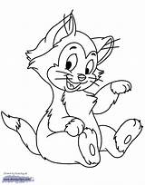Figaro Coloring Pages Pinocchio Disneyclips Disney Cleo Printable Cute sketch template