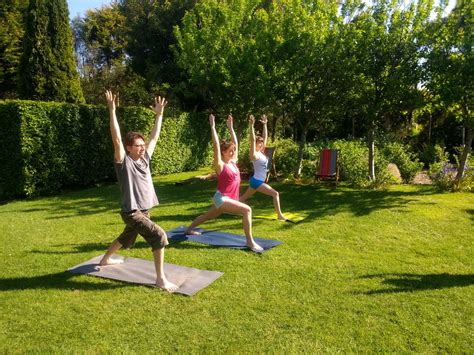 outdoor yoga potager garden