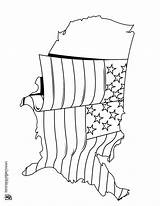 Flag American States Revolutionary sketch template