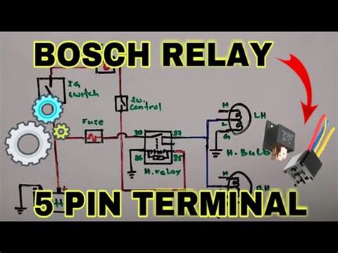 wire bosch relay  pin terminal actual diagram youtube