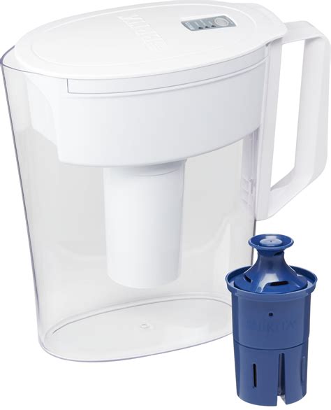 brita small  cup water filter pitcher   brita longlast filter bpa  soho white