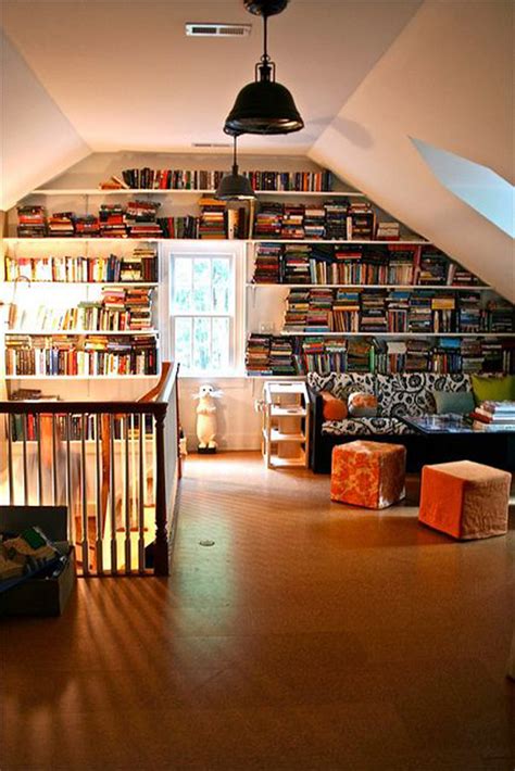 attic library decorations homemydesign