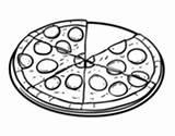 Coloring Pepperoni Pizza Coloringcrew Donut Pasta Bread sketch template