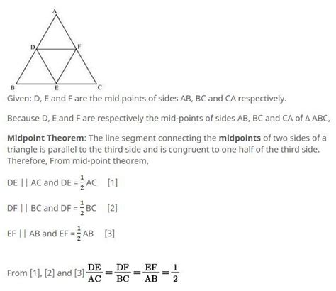 In The Figure D E And F Are Respectively The Midpoints Of