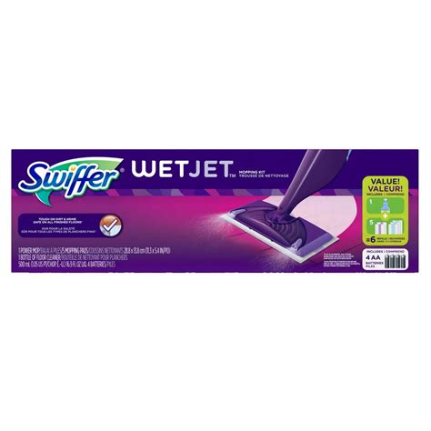 swiffer purple wetjet floor spray mop laminate tile dirt broom mopping ebay