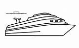 Sketsa Mewarnai Kapal Laut Transportasi sketch template