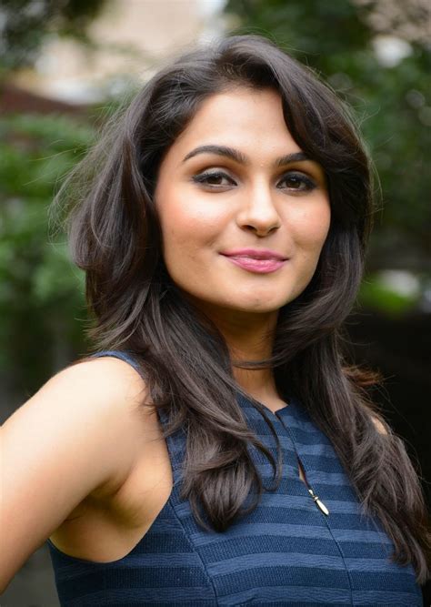 high quality bollywood celebrity pictures andrea jeremiah looks super sexy in a blue short