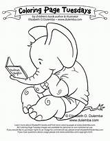 Elephant Coloring Dulemba Pages Tuesday Books Clipart Colouring Book Alphabet Library Elephants Banned Okay Popular sketch template