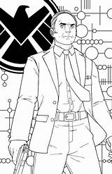 Coulson Phil Jamiefayx Coloring Pages Marvel Deviantart Captain Agent America Avengers sketch template