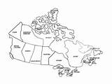 Canada Map Printable Coloring Maps Pages Kids Provinces Outline Colouring Flag States Territories United Worksheet America Homeschool Coloringhome Canadian South sketch template