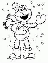 Coloring Elmo Christmas Pages Printable Popular sketch template