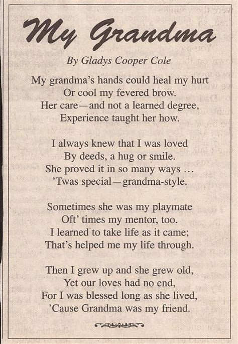grandma poems