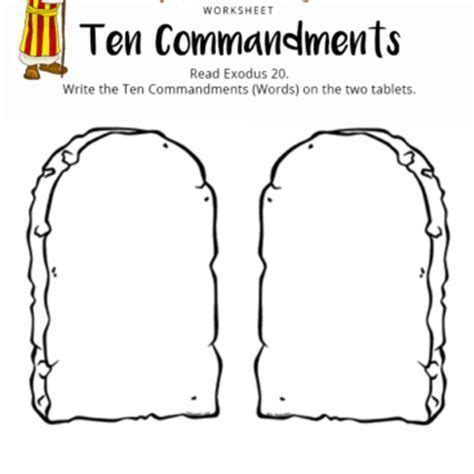 printable  commandments  tablets coloring page eanecpatton