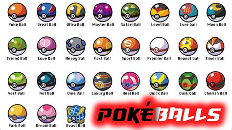 different pokeballs
