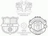 Barcelona Logo Sketch Coloring Football Logos Drawing United Manchester Teams Champions League Fc La Blogthis Email Twitter Paintingvalley Uefa sketch template