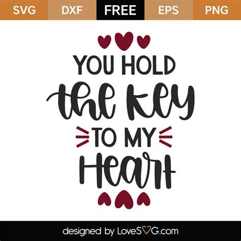 hold  key   heart svg cut file lovesvgcom