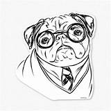 Pug Coloring Pages Printable Pugs Puppy Print Drawing Harry Dog Christmas Kids Clipart Colouring Cute Potter Color Sheets Girls Library sketch template