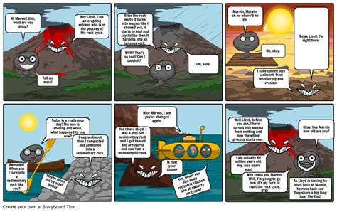 the rock cycle comic storyboard por dd6e1bb1