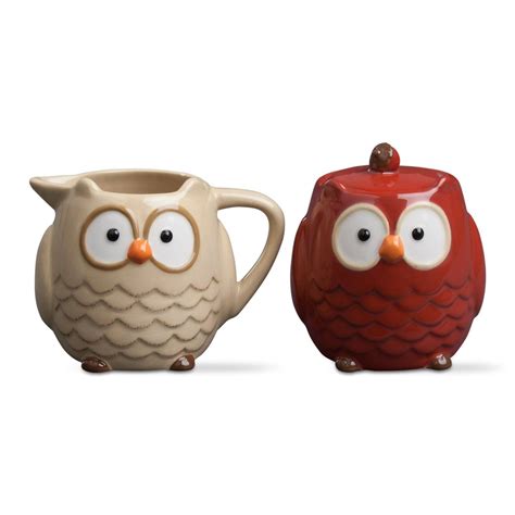 amazoncom tag oliver owl sugar creamer set kitchen dining owl