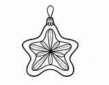 Christmas Star Coloring Decoration Coloringcrew sketch template