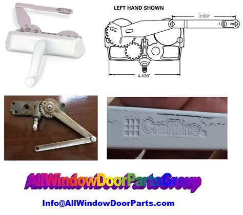casement operator parts craftline crestline truth entrygard  window door parts group