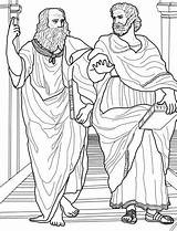 Coloring Plato Philosopher Colorear Aristóteles Platón Aristotle sketch template