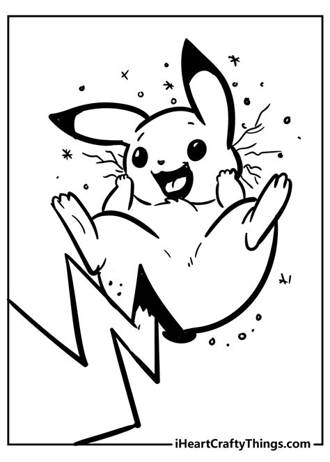 powerful pikachu coloring pages