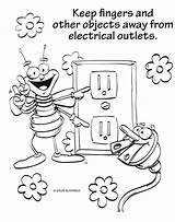 Electricity Coloring Safety Pages Electrical Drawing Save Worksheets Kitchen Louie Electrician Drawings Getdrawings Outlet Designlooter Getcolorings Printable Fire Object 710px sketch template